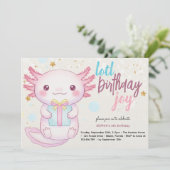 Invitation d'anniversaire de joie d'anniversaire d (Debout devant)