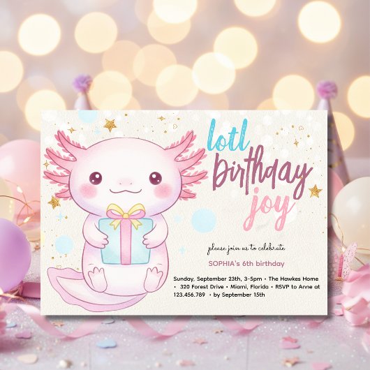 Invitation d'anniversaire de joie d'anniversaire d