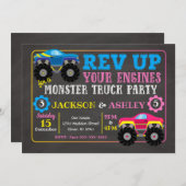 Invitation d'anniversaire de joint de camion de (Devant / Derrière)