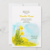 Invitation d'anniversaire de jonquilles (Devant)