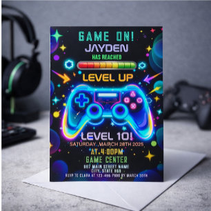 Invitation d'anniversaire de joueur - Niveau supér