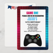 Invitation d'anniversaire de joueur personnalisabl (Devant / Derrière)