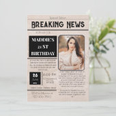 Invitation d'anniversaire de journal  (Debout devant)