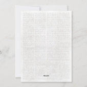 Invitation d'anniversaire de journal avec photo et (Dos)