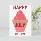 Invitation d'anniversaire de juillet (Debout devant)