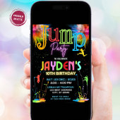 Invitation d'anniversaire de Jump Party pour enfan