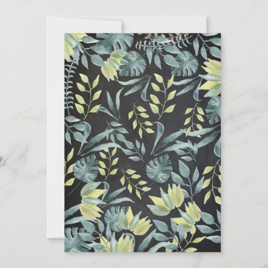 Invitation d'anniversaire de jungle de safari, (Dos)