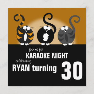 Invitation d'anniversaire de karaoke