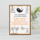 Invitation d'anniversaire de Karate (Debout devant)
