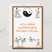 Invitation d'anniversaire de Karate (Dos)