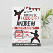 Invitation d'anniversaire de karaté moderne person (Debout devant)