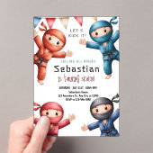 Invitation d'anniversaire de karaté pour les guerr (In situ (ordinateur de poche))