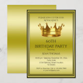 Invitation d'anniversaire de King's Gold Crown (Devant / Derrière)