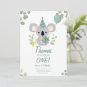 Invitation d'anniversaire de Koala (Debout devant)