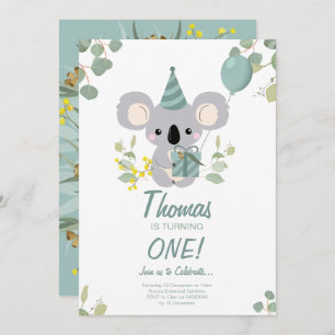 Invitation d'anniversaire de Koala