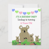 Invitation d'anniversaire de Koala (Devant)