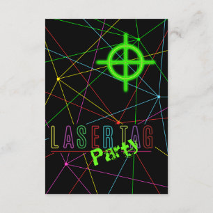 Invitation d'anniversaire de la balise laser