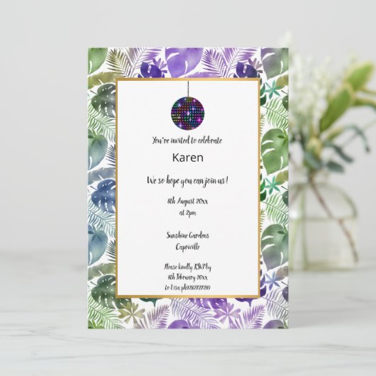 INVITATION D'ANNIVERSAIRE DE LA BALLE TROPICALE DE (Debout devant)