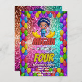 Invitation d'anniversaire de la bande dessinée Ban (Devant / Derrière)