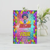 Invitation d'anniversaire de la bande dessinée Ban (Debout devant)