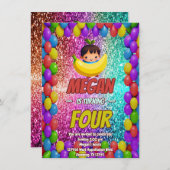 Invitation d'anniversaire de la bande dessinée Ban (Devant / Derrière)