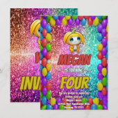 Invitation d'anniversaire de la bande dessinée Ban (Devant / Derrière)