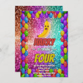 Invitation d'anniversaire de la bande dessinée Ban (Devant / Derrière)