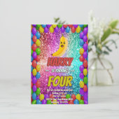 Invitation d'anniversaire de la bande dessinée Ban (Debout devant)