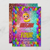 Invitation d'anniversaire de la bande dessinée Ban (Devant / Derrière)