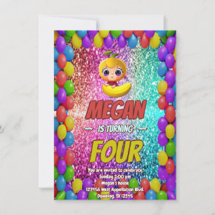 Invitation d'anniversaire de la bande dessinée Ban