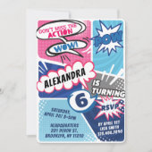 Invitation d'anniversaire de la bande dessinée Sup (Devant)