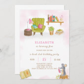 Invitation d'anniversaire de la bibliothèque (Devant / Derrière)