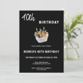 Invitation d'anniversaire de la bière glacée (Debout devant)