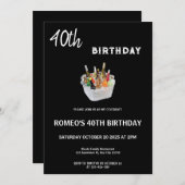 Invitation d'anniversaire de la bière glacée (Devant / Derrière)