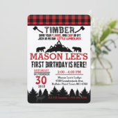 Invitation d'anniversaire de la bûcheron de bison (Debout devant)