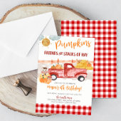 Invitation d'anniversaire de la cabane de citrouil