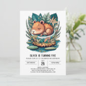 Invitation d'anniversaire de la Capybara (Debout devant)