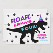 Invitation d'anniversaire de la Casquette du Dinos (Devant)