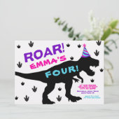 Invitation d'anniversaire de la Casquette du Dinos (Debout devant)