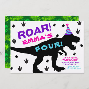 Invitation d'anniversaire de la Casquette du Dinos