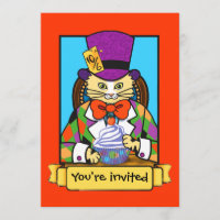 invitation d'anniversaire de la Chatte