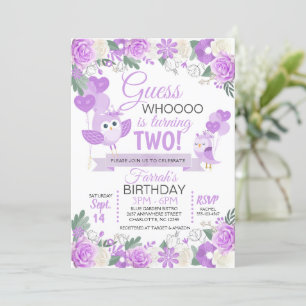 Invitation d'anniversaire de la chouette
