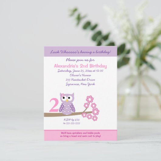 Invitation d'anniversaire de la Chouette de l'Hott (Debout devant)