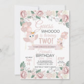 Invitation d'anniversaire de la Chouette rose (Devant)