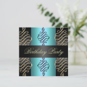 Invitation d'anniversaire de la conception élégant (Debout devant)