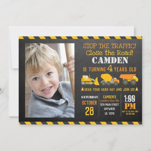 Invitation d'anniversaire de la construction (Devant)