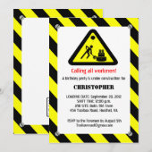 Invitation d'anniversaire de la construction (Devant / Derrière)