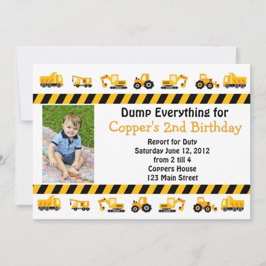 Invitation d'anniversaire de la construction (Devant)