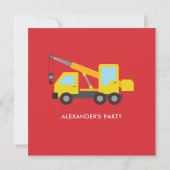 Invitation d'anniversaire de la CONSTRUCTION (Dos)