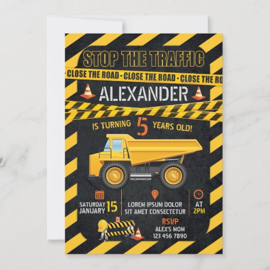 Invitation d'anniversaire de la construction (Devant)